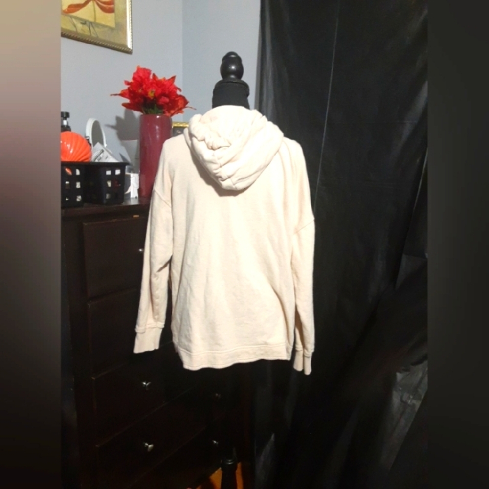 Aerie Women's Hoodie PullOver Mid Button Long Sleeve Coral Peach  Size XS/TP - Picture 5 of 7